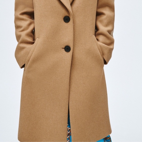 Ilaria Taupe Short Wool Coat With Zip for Women main image 1